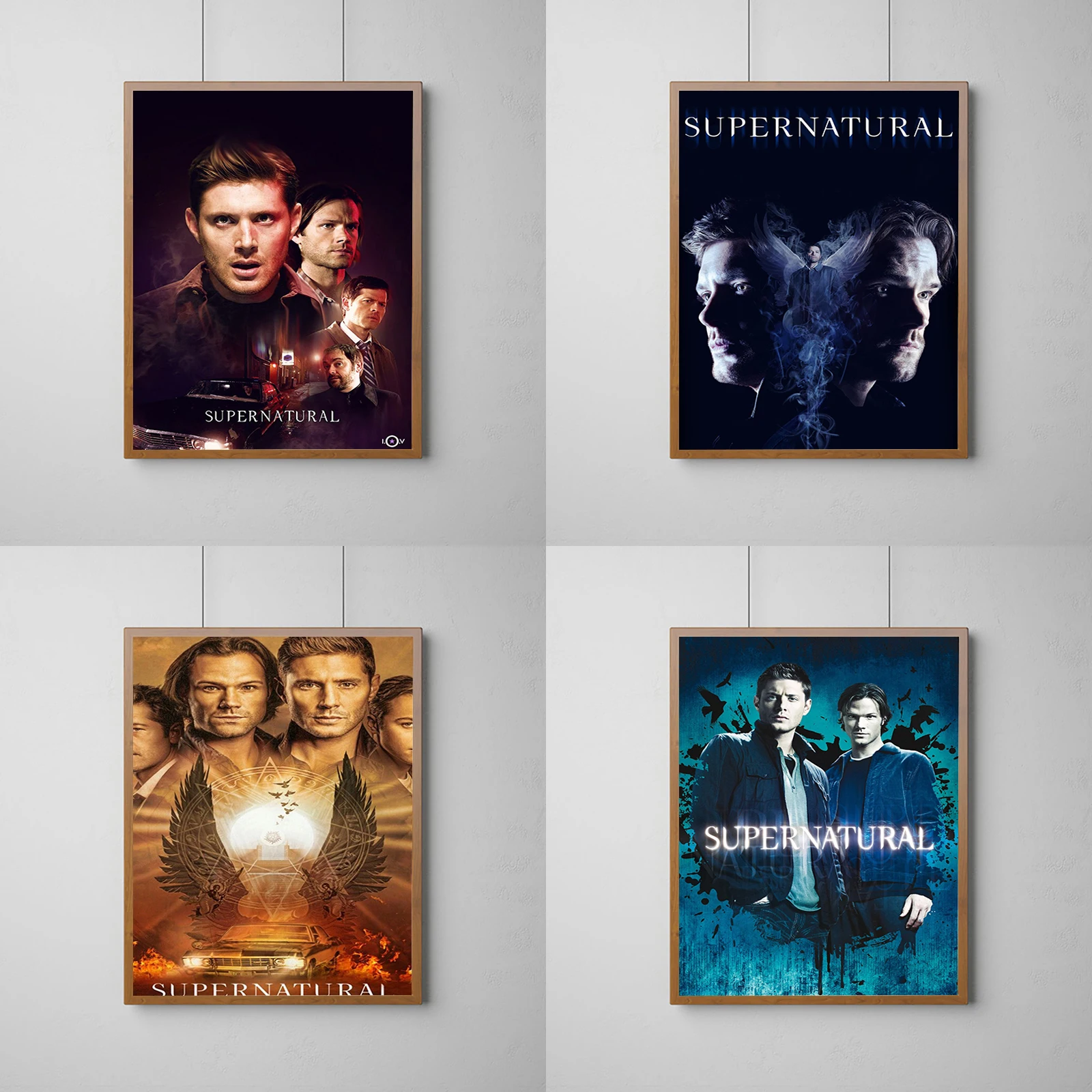 Tv Show Supernatural Classic Movie Posters Canvas Wall Art Mural Home Decor Room Decoration Interior Poster Decorative Paintings