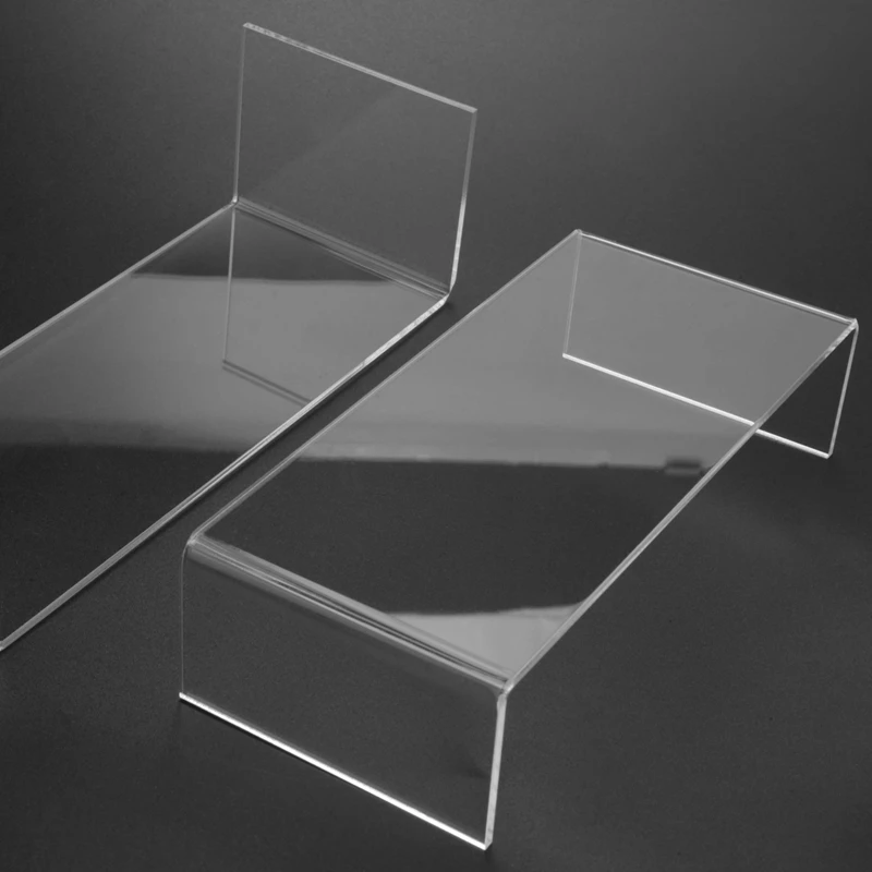 5 Pack Clear Acrylic Display Risers, 5 Sizes Acrylic Jewelry Display Riser Shelf Showcase Fixtures For Cake, Display