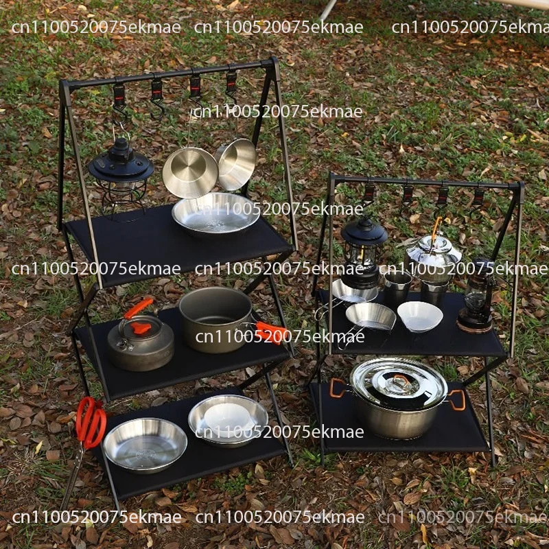 Shelf Camping Folding Camp Multi-layer Rack Table Picnic Supplies Equipment Storage
