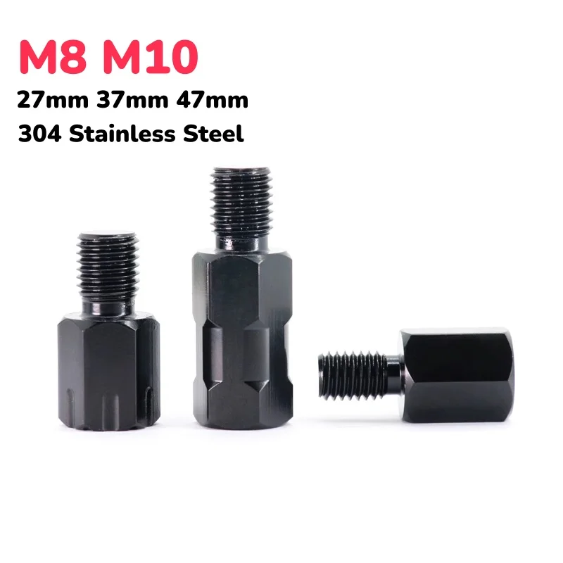 M8 M10 304 Stainless Steel Motorcycle Electric Scooter Rearview Mirror Screw Right/Left Hand Thread Changing Screws