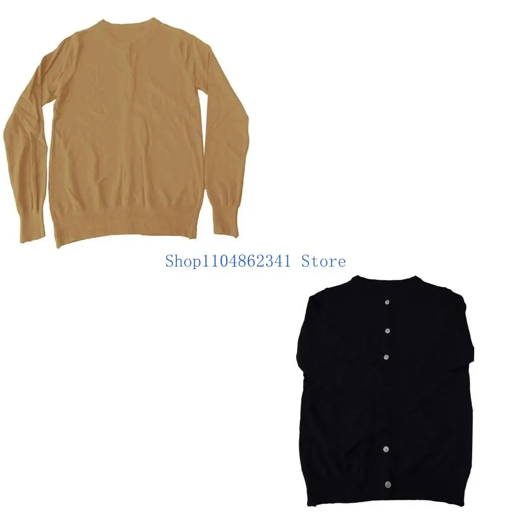 Áo len đan crop top 5asd sành điệu dành cho nữ Áo khoác len dệt kim dài tay