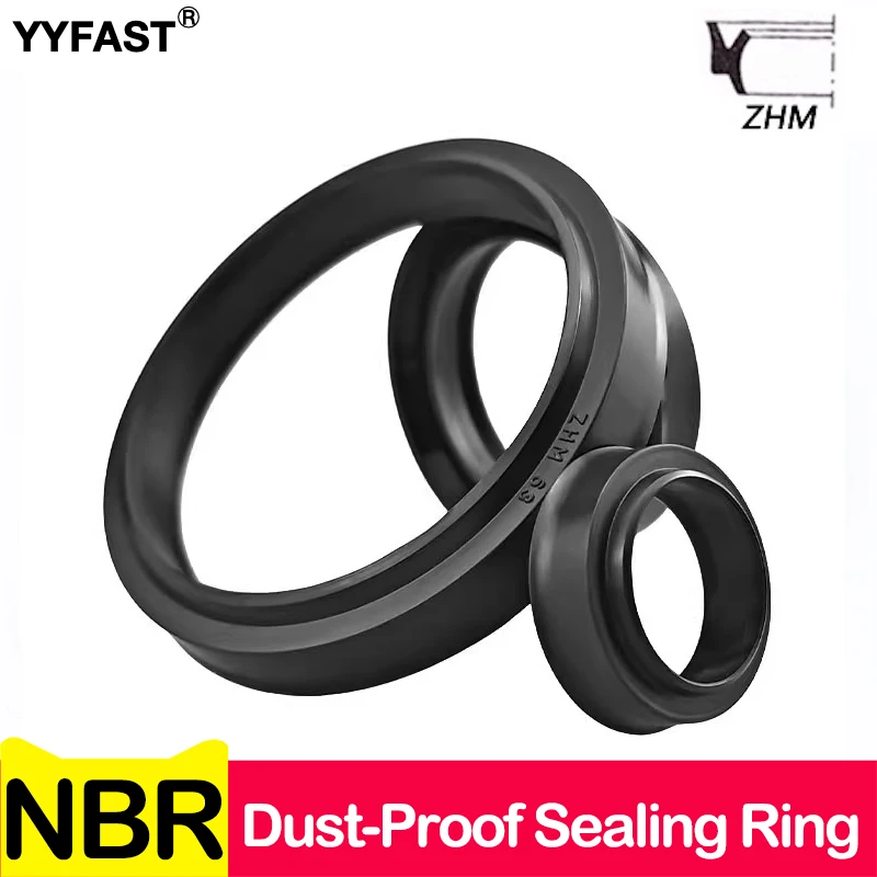 ZHM Type,Special Dust-Proof Sealing Ring For Cylinders, Ultra-High Steps,NBR(Nitrile Butadiene Rubber),25x33x8x11,45x57x11x15