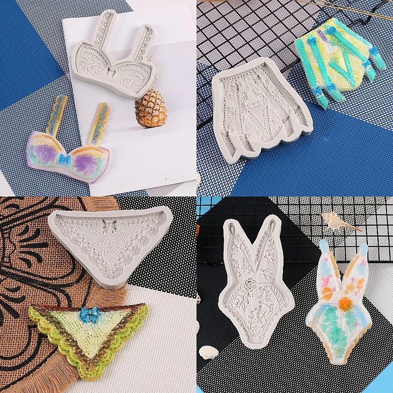 Aomily Multiple Styles Swimwear Skirt Shaped DIY Silicone Chocolate Cookies Cake Mold Silicone Soap Candy Fondant Chocolate Tool