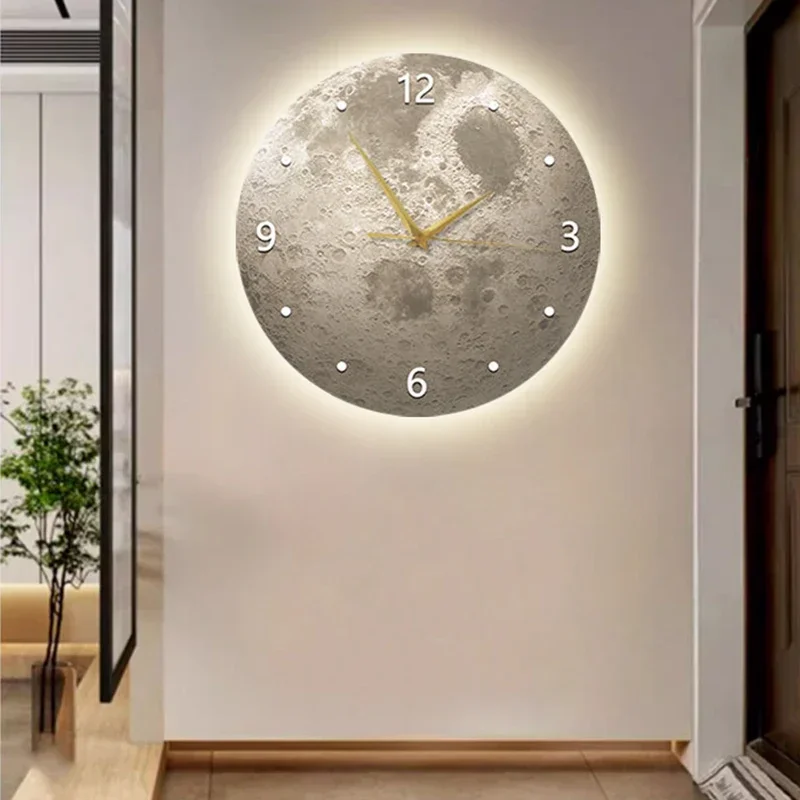 Korean Digital Wall Clocks Art Mural Interior Design Design Simple Nordic Clock Wall Luxury Interior Reloj Pared Home Decor