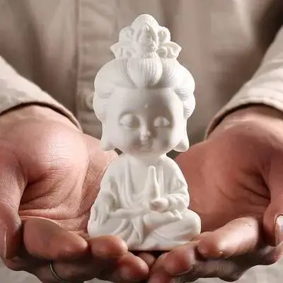 Buddha Tea Pet Ornament Zen Small Buddha Statue Home Decor Display Shelf Decoration Car Ornament Ceramic Crafts Small Figurine