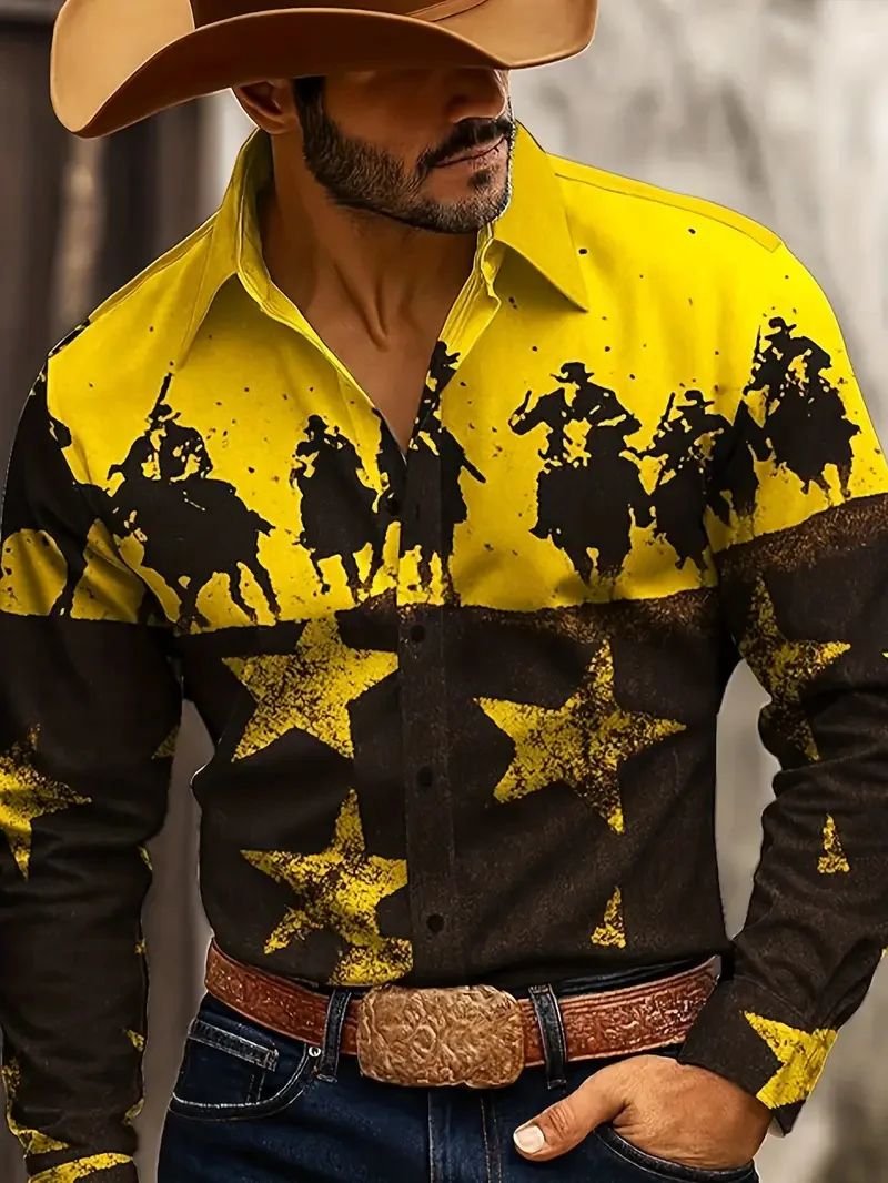 قميص رجالي فاخر مطبوع عليه ريش ثلاثي الأبعاد قميص كاجوال بأكمام طويلة، قميص عصري عالي الجودة