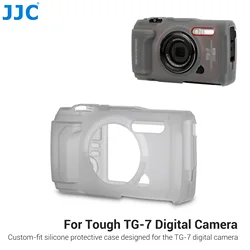 JJC OM SYSTEM OLYMPUS CSCH-128 Silicone Jacket for Olympus Tough TG-7 TG7 Camera Anti-Scratch Camera Protective Sleeve