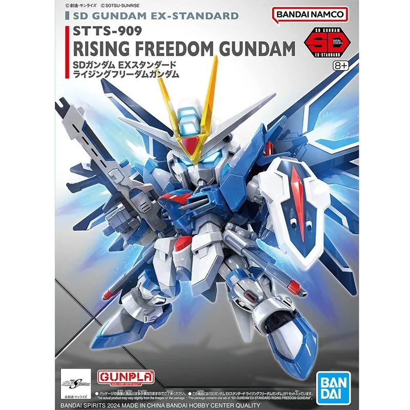 Bandai SD STTS-909 RISING FREEDOM GUNDAM Anime Action Figure Robô Genuíno Modelo de Montagem Colecionável Brinquedo Ornamento Presente Crianças
