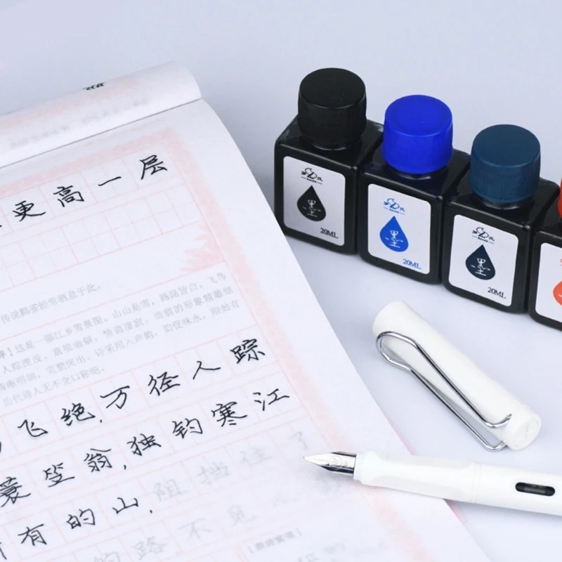 Dip Pen Ink Bottle Black/Blue/Dark Blue Ink Fountain Pen Calligraphy Pen Available for Students Writing Art Calligraphy