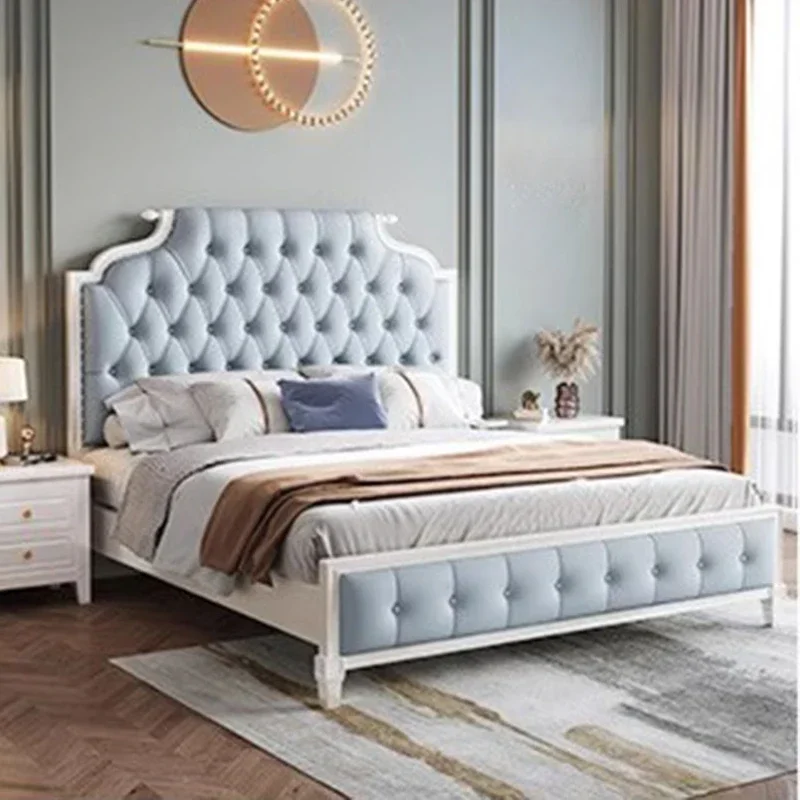Modern Twin Double Bed Whitr Nordic High End Frame Double Bed Girl Lit Pliable Sleeping Letti Matrimoniali Bedroom Furniture