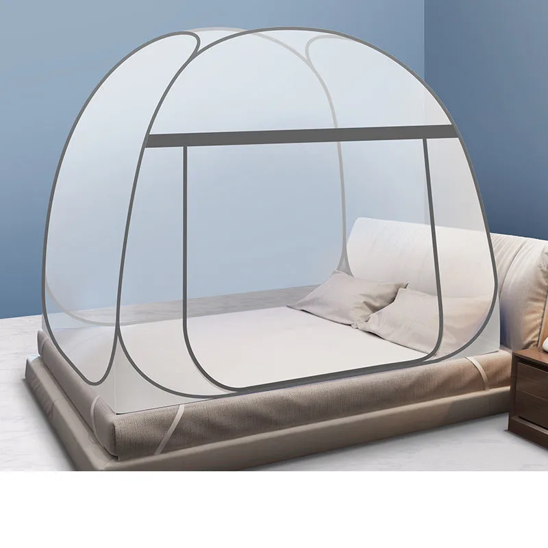 Summer Home Single-door Yurt Mosquito Net Simple Solid Color Installation-free Mosquito Net Portable Anti-mosquito Small Tent