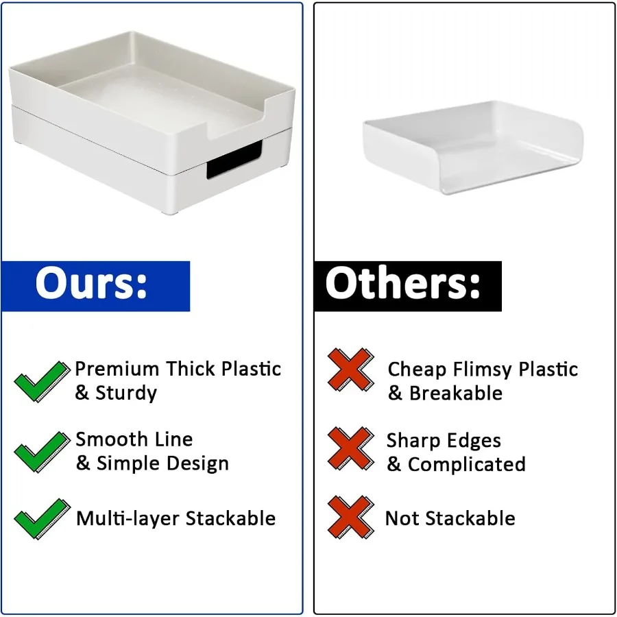 Brievenbakje Brievenorganizer Papierlade Bureaulade Organizer voor kantoorbenodigdheden Magnes-mappen Bestandsnotitieboekjes Briefpapier Plas