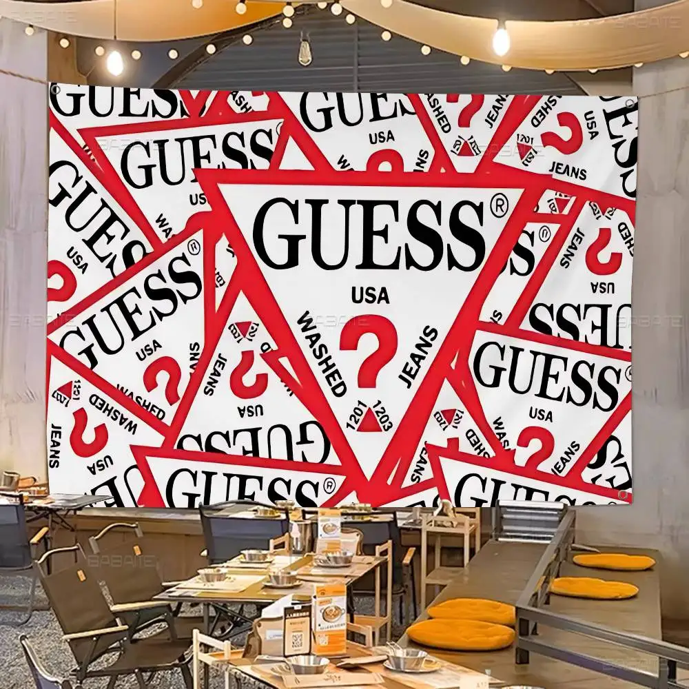 Fashion G-Guess-s  Cartoon Flag Art Science Fiction Room Home Decor Wall Hanging Home Decor Banner