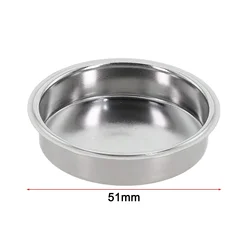 51/54/58mm Coffee Blind Filter Basket Stainless Steel Non Pressurized Filter Cup Coffee Single&Double Serving Powder BowL