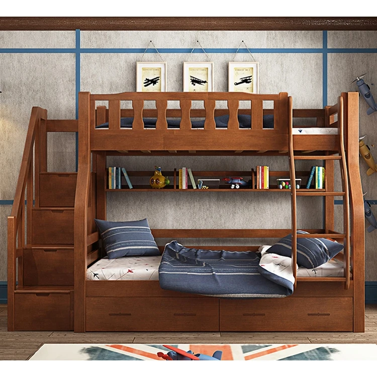 Lowest Price Kids Bedroom Furniture Solid Wood bunk bed Children Bunk Bed for Kids