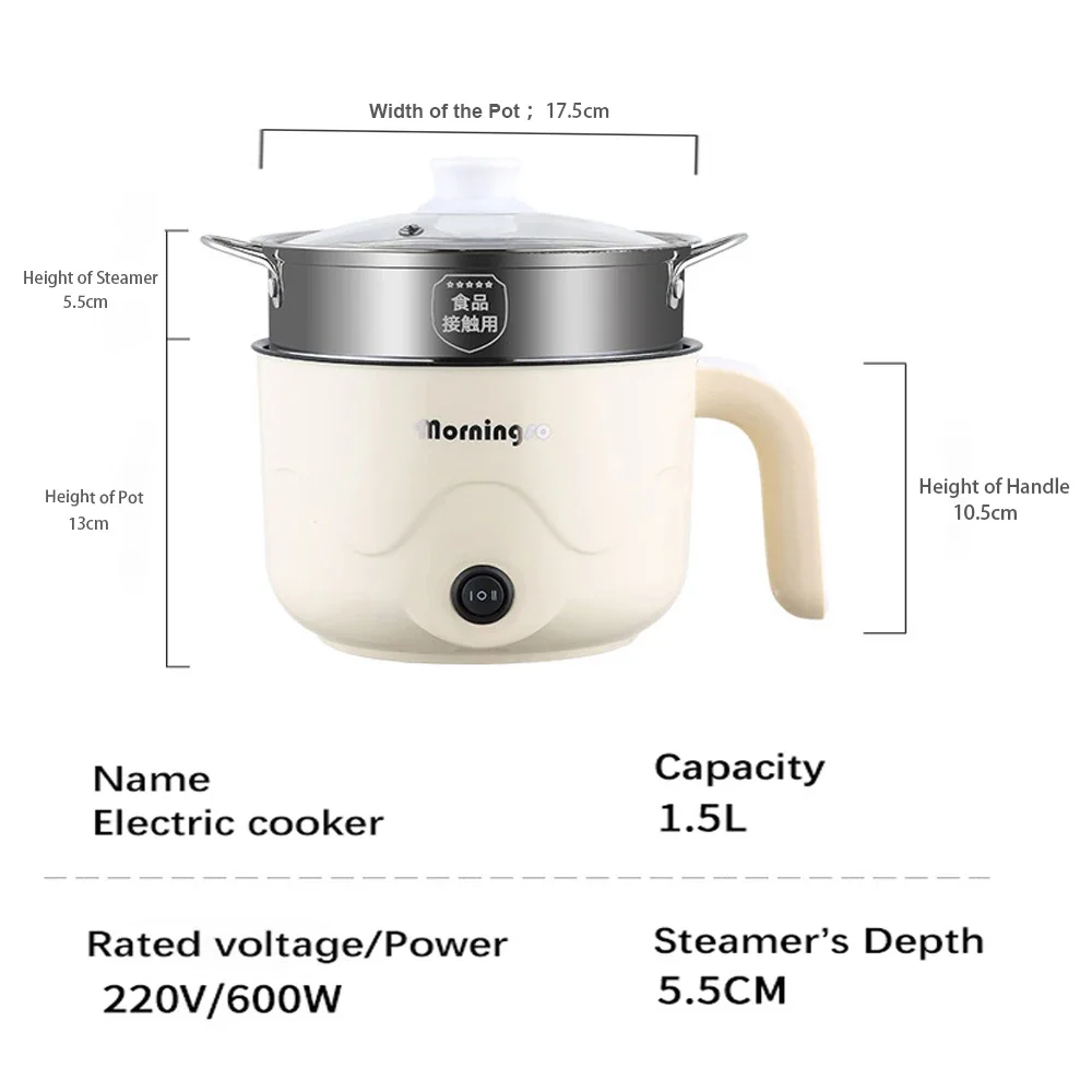 Electric Rice Cooker Multi Cookers Non-stick Heating Pan Double Layer Steamed Eggs Soup Pot Machine