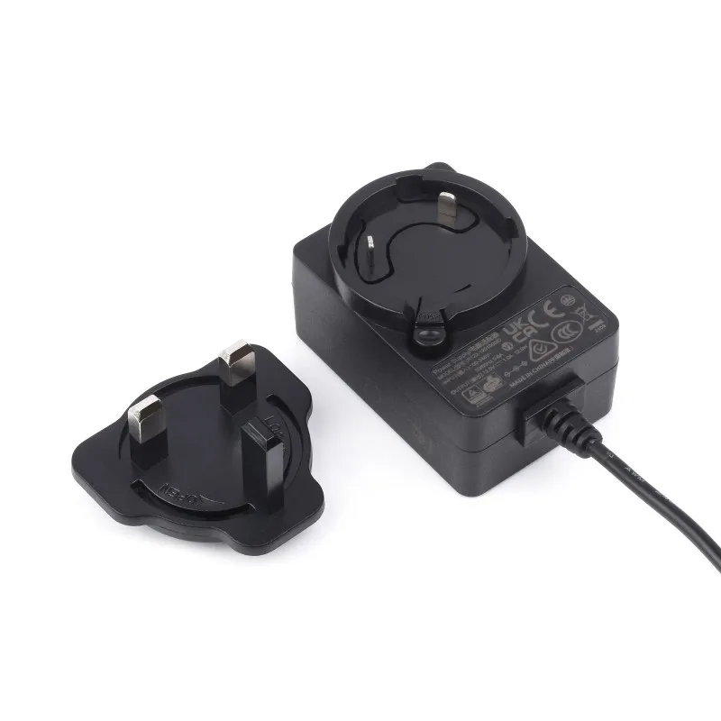 Power supply, power adapter, 12V/1A, DC jack output, OD 5.5mm, ID 2.1mm, Option For US / EU / UK Plugs