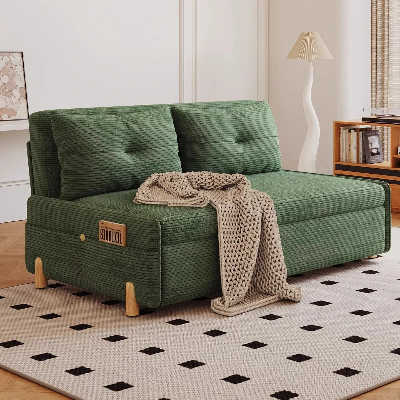 

Corduroy Foldable Living Room Sofa Dual Purpose Aesthetic Living Room Sofa Smart Adaptation Home Furniture Slaapbank XY40SFC