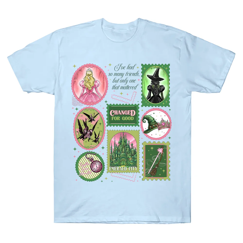 تي شيرت مستوحى من الفيلم الشريرة باللونين الوردي والأخضر تي شيرت شريرة من أجل جرافيك جيد تي شيرت بناتي هدايا مثالية تي شيرت للجنسين ملابس قطنية ناعمة