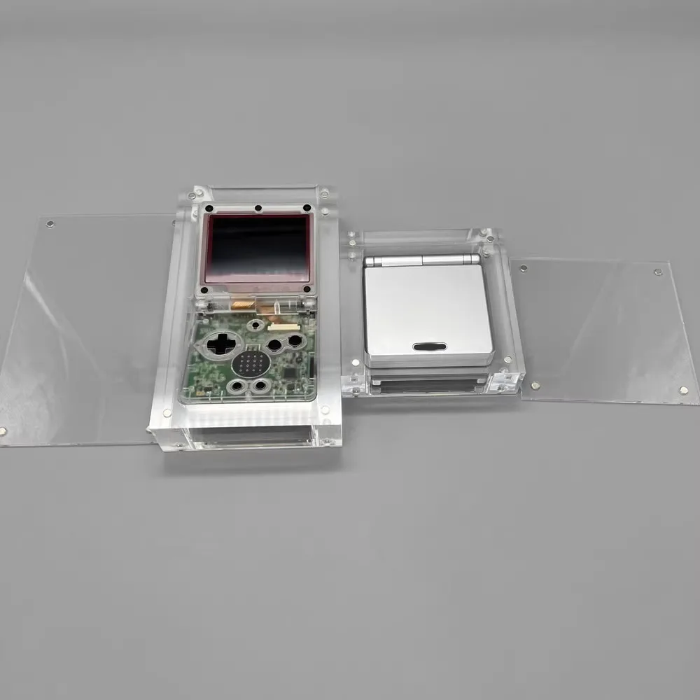 High Transparency Acrylic Display Box Magnetic Cover for Game boy Advanced SP GBASP Console Storage Box Shell Accessories