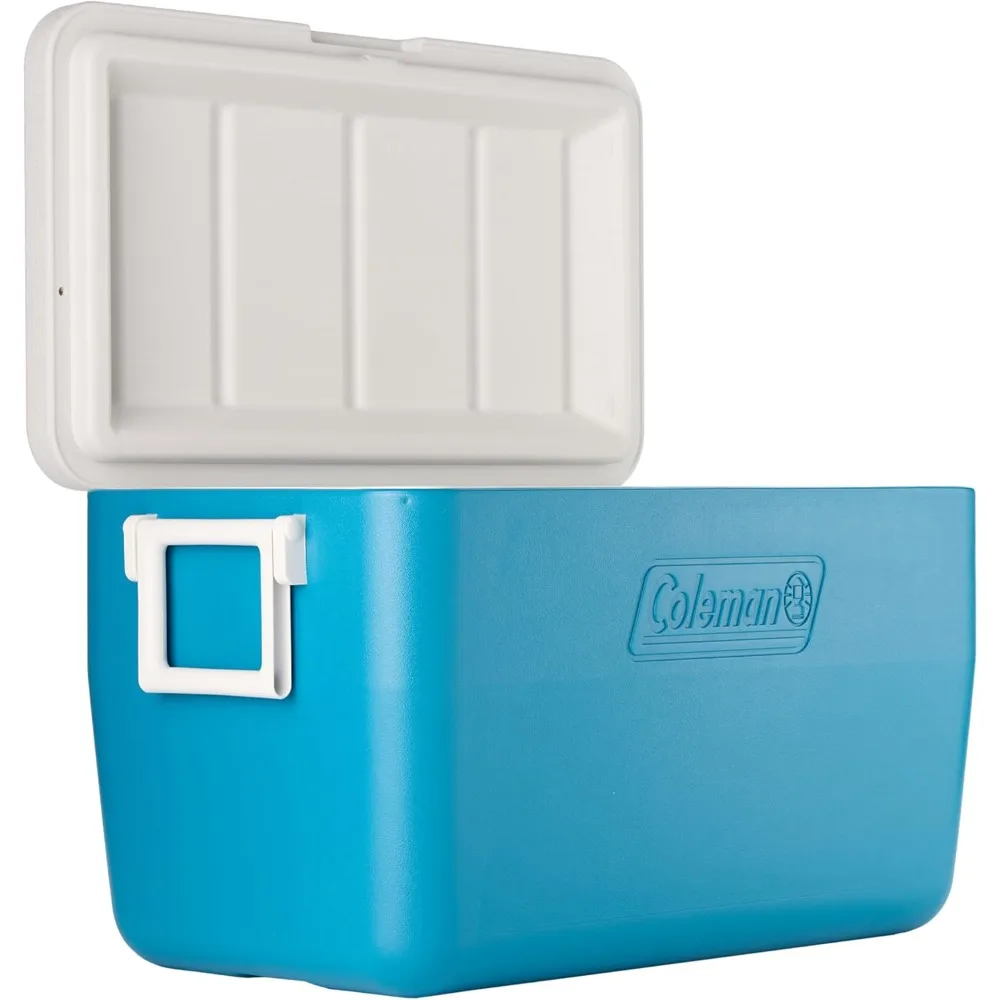 مبرد محمول معزول بقدرة 48 لترًا مع الاحتفاظ بالثلج، ومقابض شديدة التحمل للتخييم والخلف والحفلات والمناسبات الخارجية