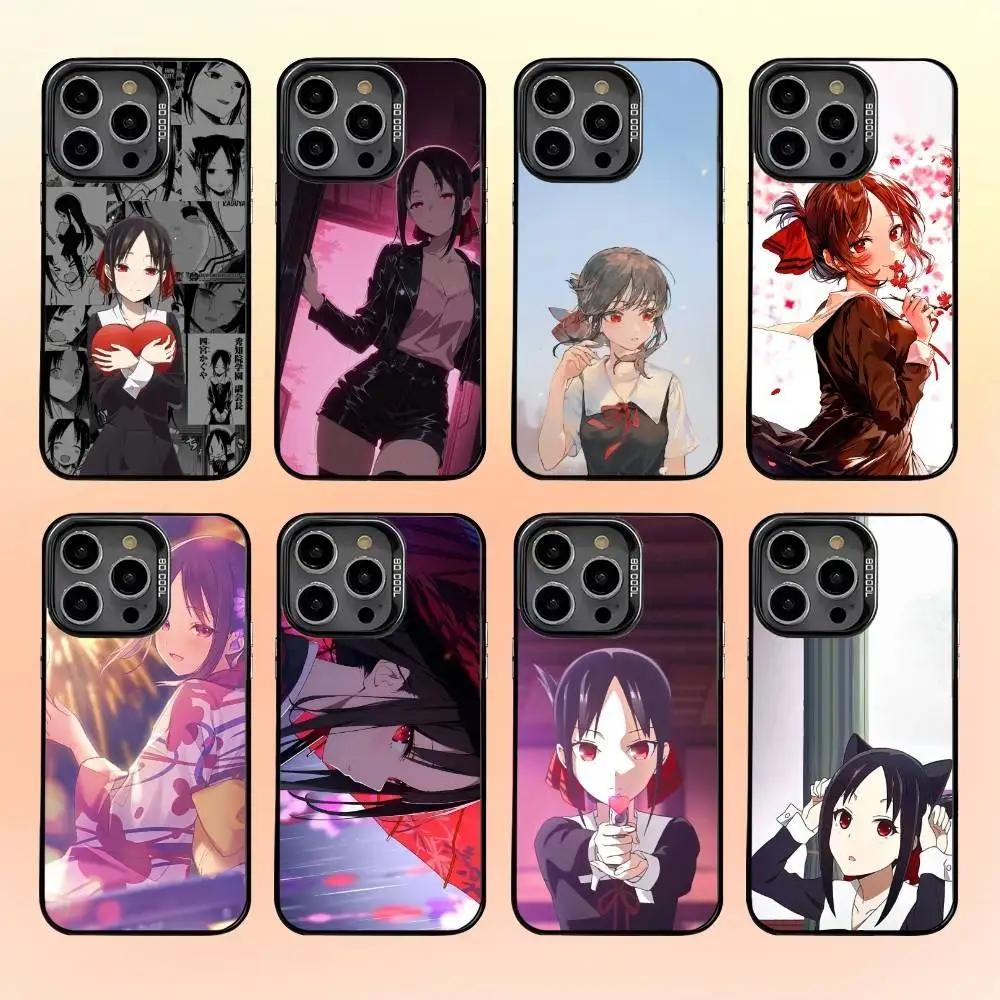 

R-Romantic Anime is War K-Kaguya-Shinomiya Phone Case For iPhone 16,15,14,13,12,11,Mini,Pro,SE,MAX White Matte Shockproof Cover