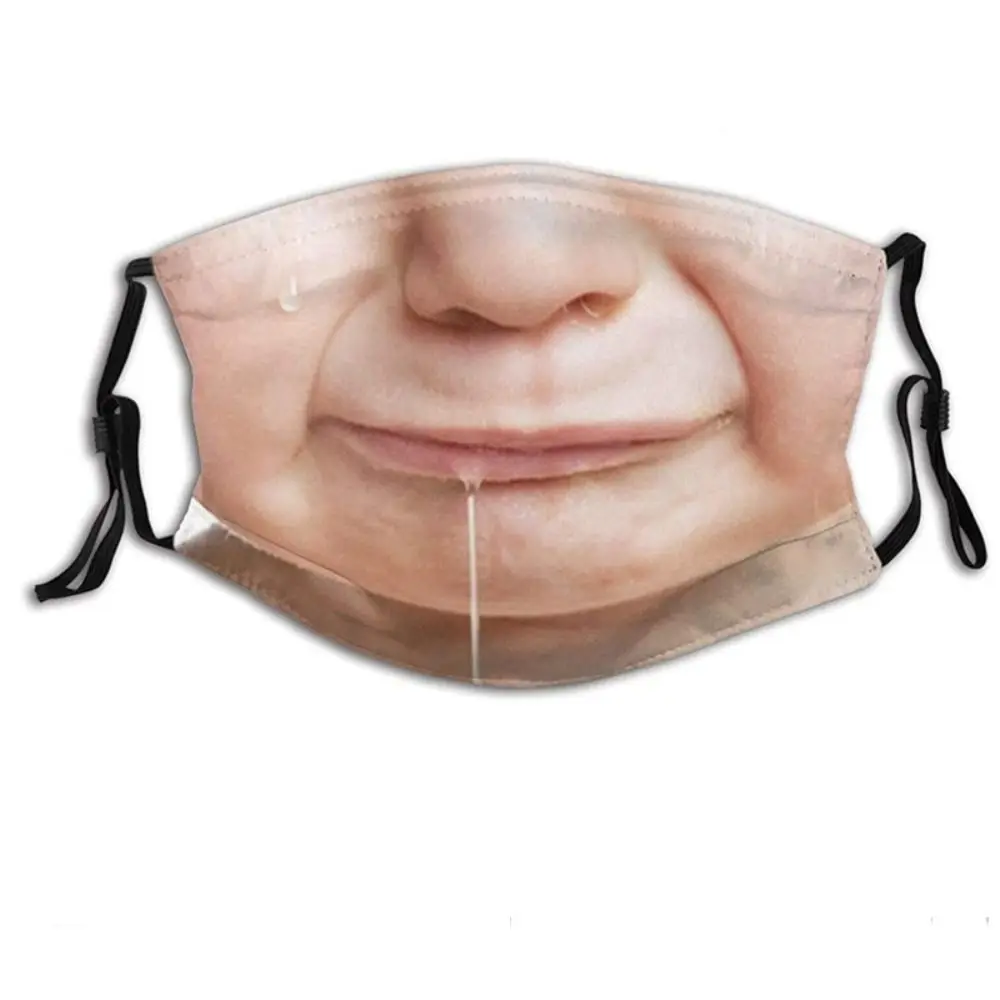 

Facial Expression 3D Three-dimensional Mask Breathable Personality Funny Printed Mask Creative Cotton Party Cosplay Mask