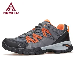 HUMTTO zapatos transpirables de verano para hombre, zapatillas deportivas antideslizantes para senderismo, diseñador de lujo para exteriores, zapatillas de Trekking de goma negra