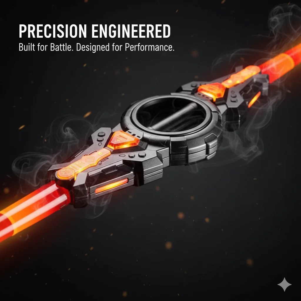 Double Headed Retractable Lightsaber 360 Rotation Gravity Sensing RGB Glow Laser Sword For Kids Boys Halloween Birthday Gift