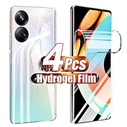 4-1PCS Hydrogel Film on For OPPO Realme 10 Pro Plus 10 Pro 10 5G Cover Screen Protectors Not Glase Backs Case Front and Back