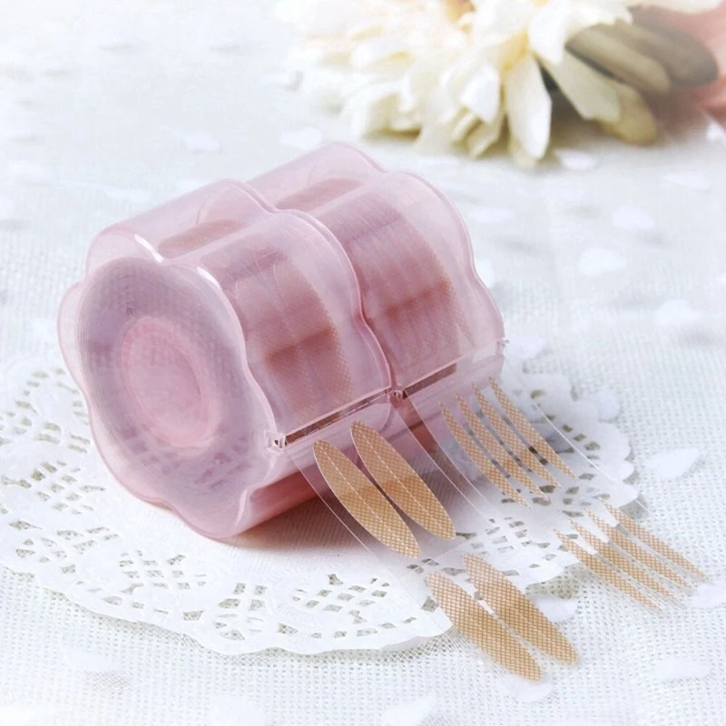 wholesale 600 PCS Lace Double Eyelid Patch Plum Blossom Type Invisible Eye Patch Roll Self-Adhesive Olive Type Delivery Tool