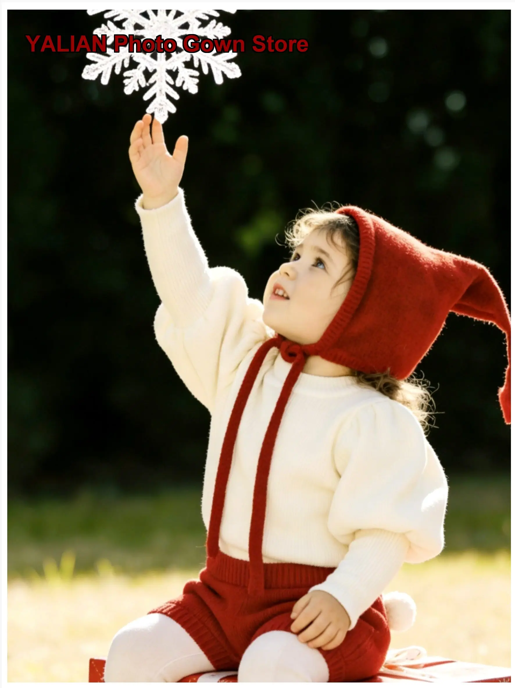 New Arrival! Baby Christmas Set New Year Birthday Star Elf Hat Puff Sleeves Bunny Tail Shorts