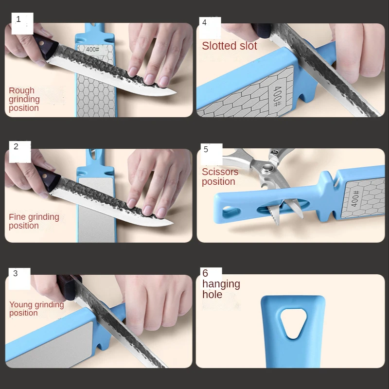 Emery Quick Sharpener Household Multifunctional Kitchen Knife Scissors Fine Doublesided Sharpening Stone Sharpener Professional