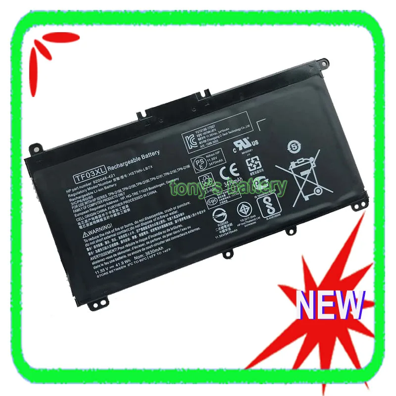 

New TF03XL Laptop Battery for HP Pavilion 14-BF 15-CC X360 14-CD Series HSTNN-LB7X HSTNN-LB7J HSTNN-UB7J 920046-421