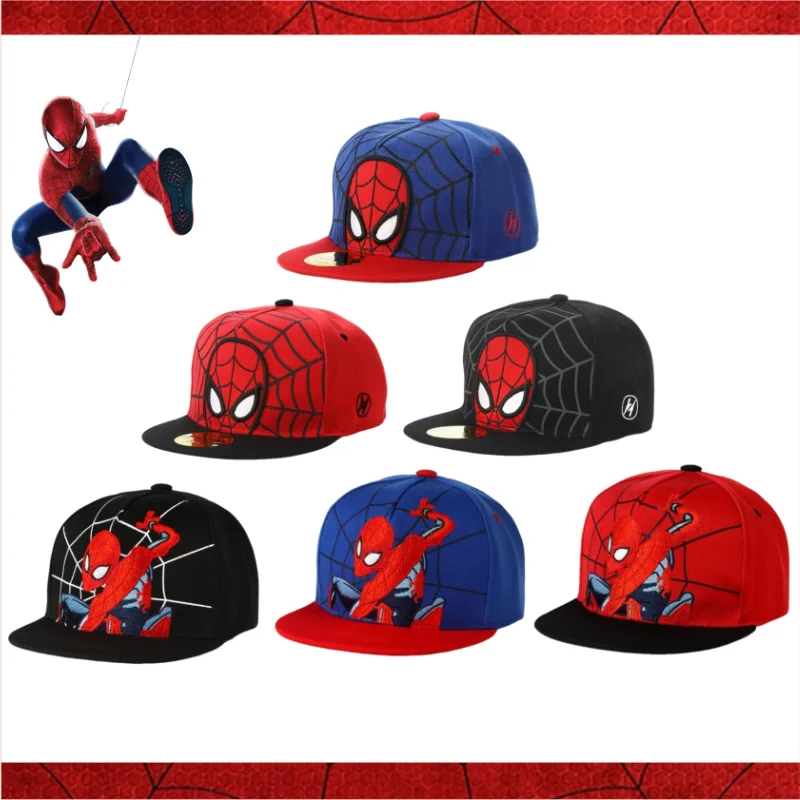 

Summer New Spiderman Baseball Cap for Kids Boys Girls Cartoon Superhero Peripheral Prop Adjustable Snapback Hip Hop Sun Hat Gift