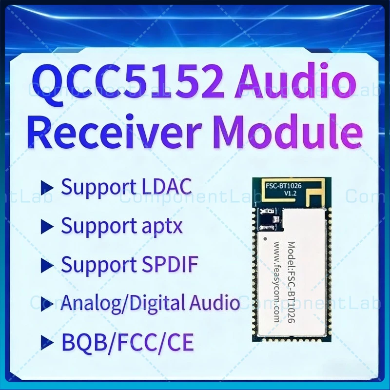 For Qualcomm QCC5125/5181 Bluetooth Audio Transceiver Module LE Audio Headset Support LDAC