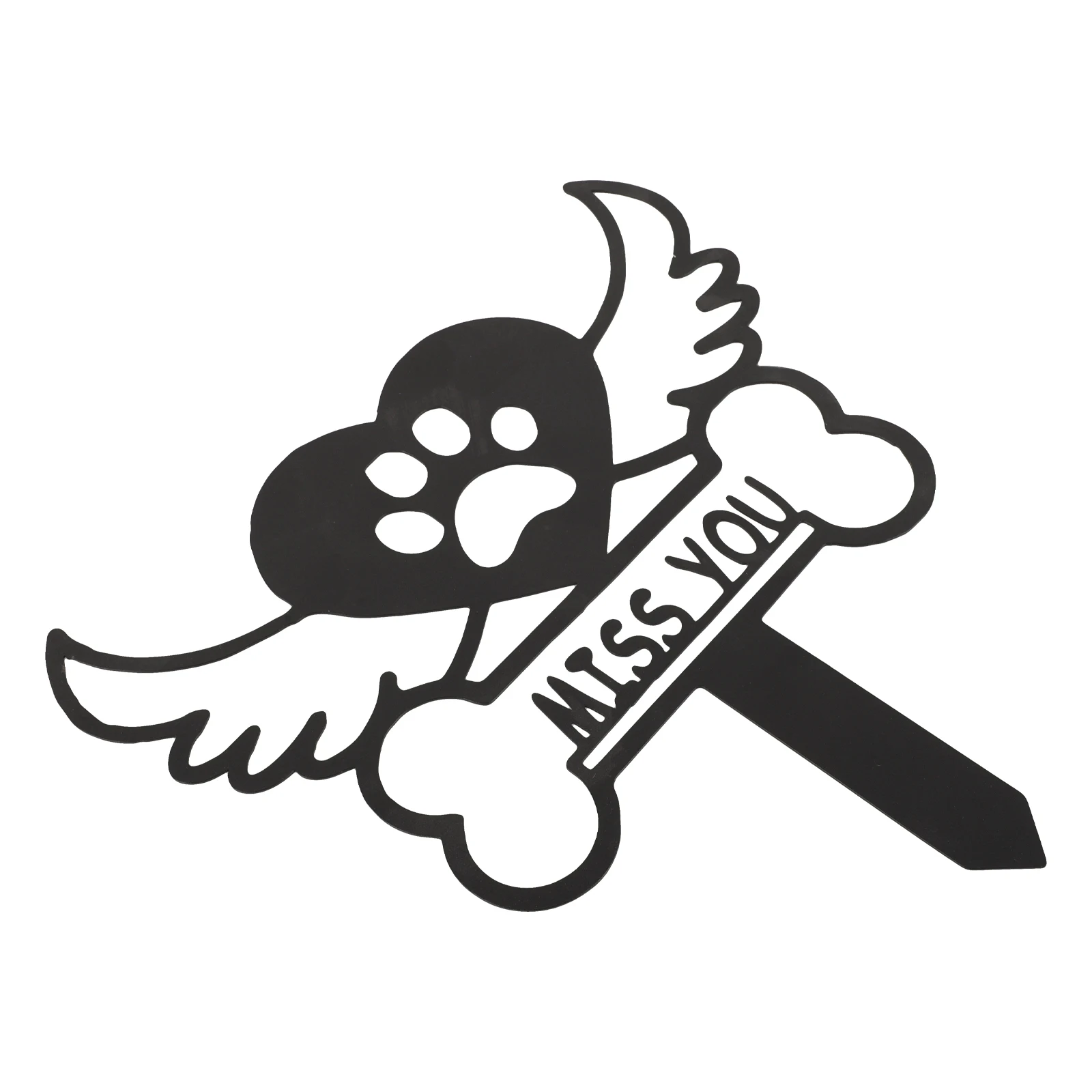 

Pet Memorial Plaque Heart Shaped Stake Grave Marker Cemetery Decor Garden Yard Signs Fence Gate Metal Pet Stake