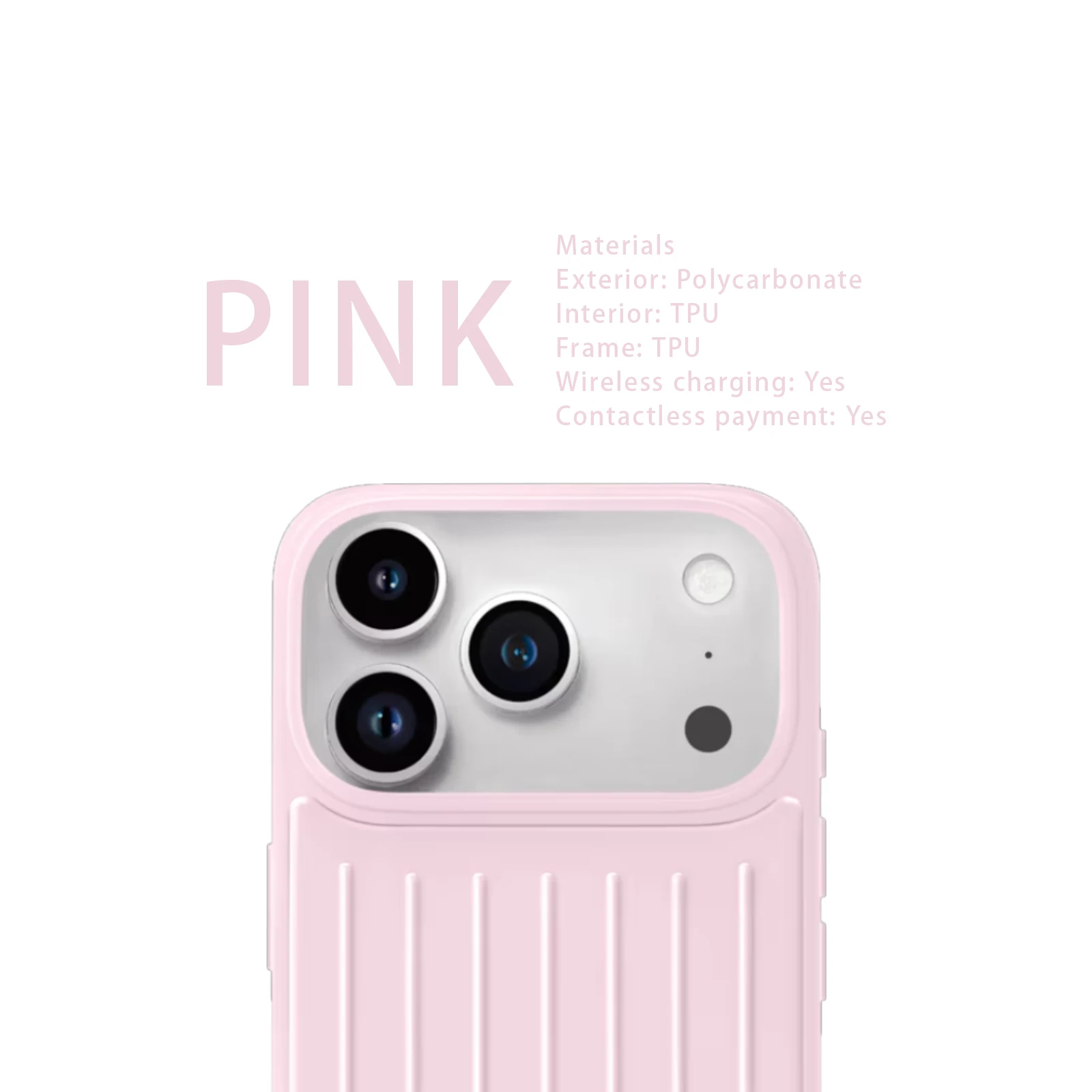 Novos casos protetores rosa/cinza para iPhone 17 Pro Max/17 Pro/16 Pro Max/16 Pro Núcleo magnético N52 integrado compatível com MagSafe