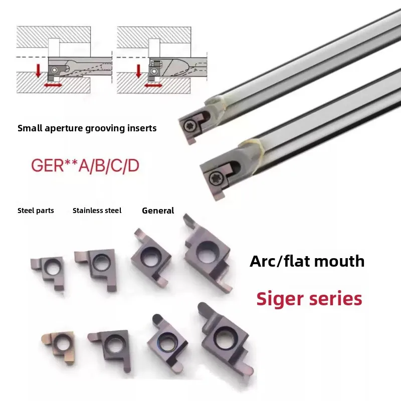 

Carbide Inserts GER100 GER120 GER150 GER200 GER250 GER300 GER350 GER400-A/B/C/D/E for SIGER GER