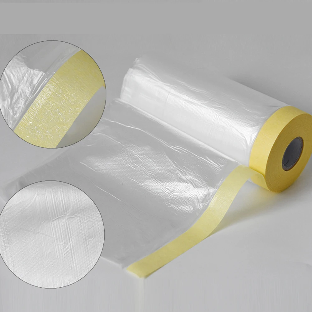 

1pc Masking Film 550Mmx30M White Khaki Waterproof Sunproof Protective Spray Painting Cover Strong Stretch Durable Roll Design