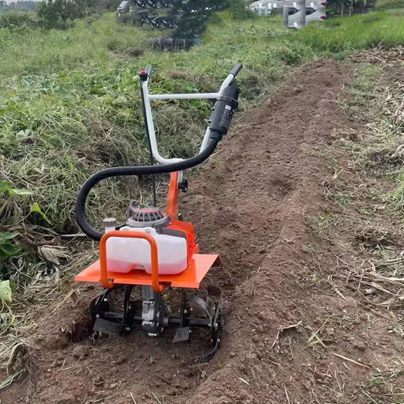 Agricultural Small Multi-functional Gasoline Hand-held Cultivated Land Loosening Machine Rotary Tiller Micro-tiller