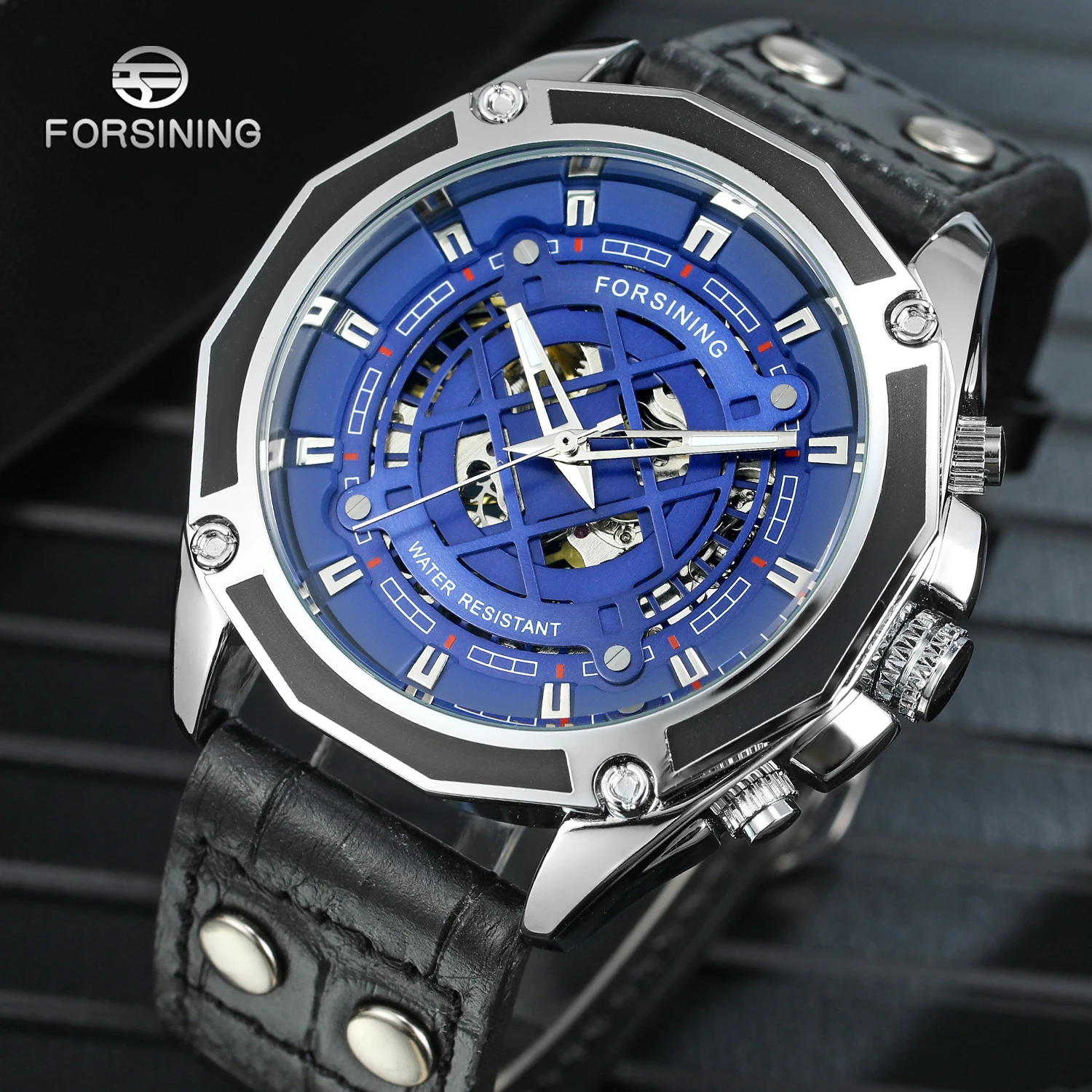 Forsining Original reloj hombre automatico casual automatic watch 3d hollow full auto tourbillon Skeleton Steampunk relógios