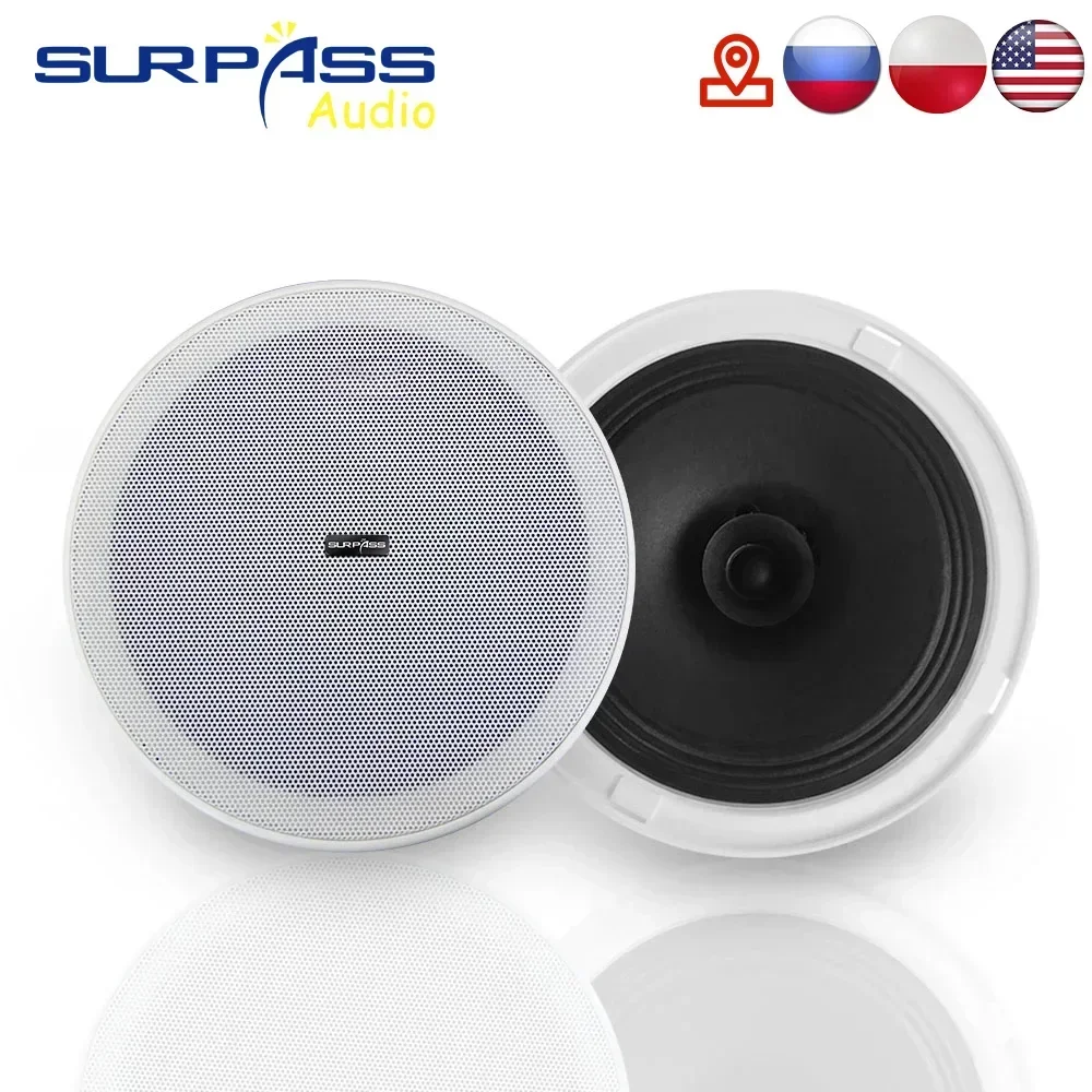 Home Background Music System 6 Inch 8ohm 15W Surround Sound Passive Audio passive Ceiling Speakers Loud for Roof Speakers Cinema