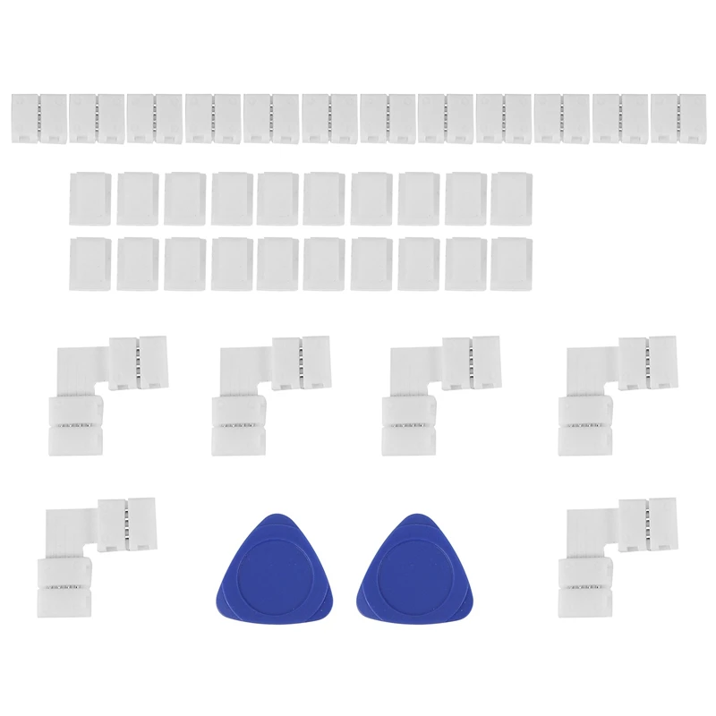 

LED Light Strip Connectors 4 Pin RGB LED Lights Connectors,Gapless Connectors,L Shape Connectors For SMD 5050 LED Strip