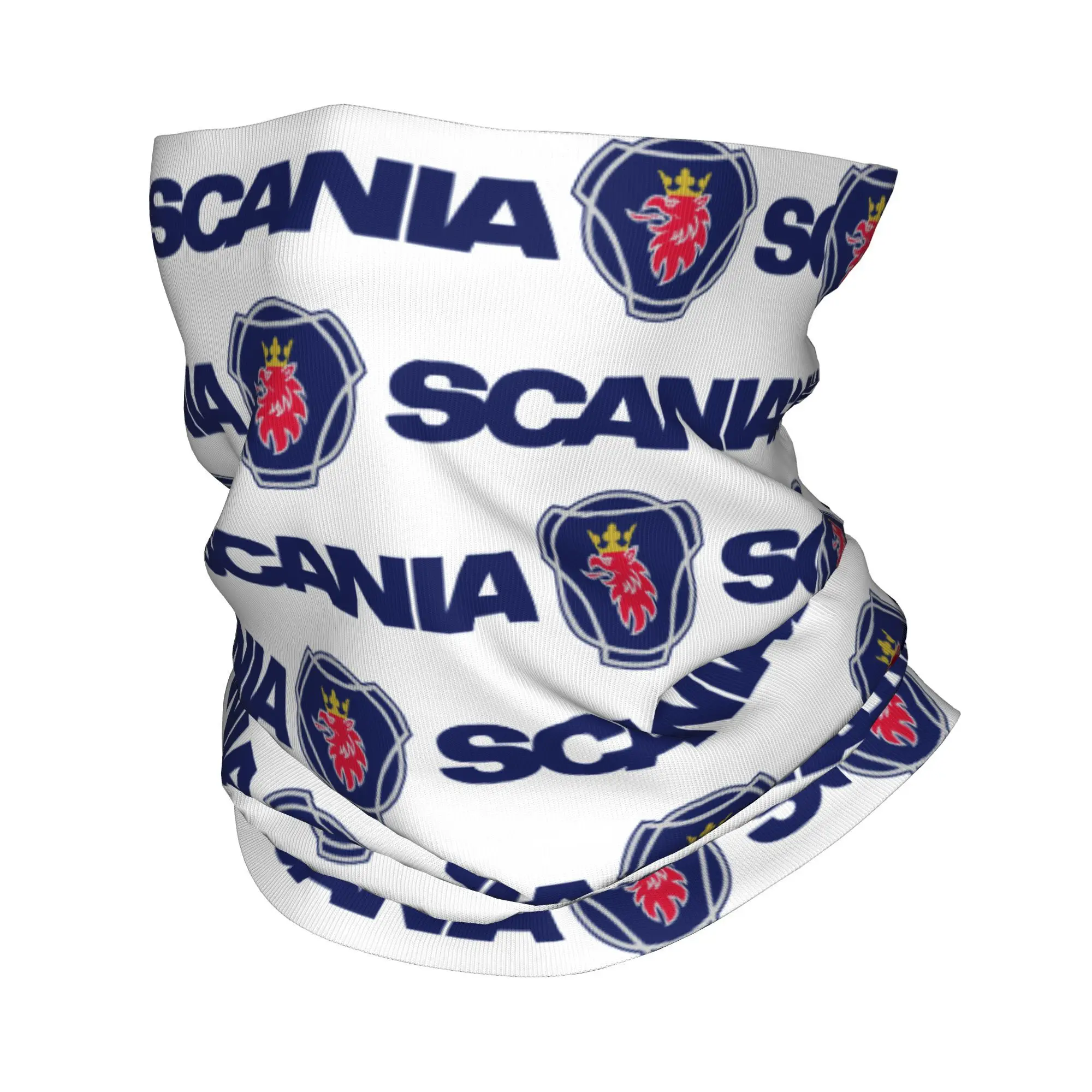 Custom Swedish Saabs Scanias Neck Gaiter Men Women Windproof Winter Automobile Trucks Car Bandana Scarf for Ski