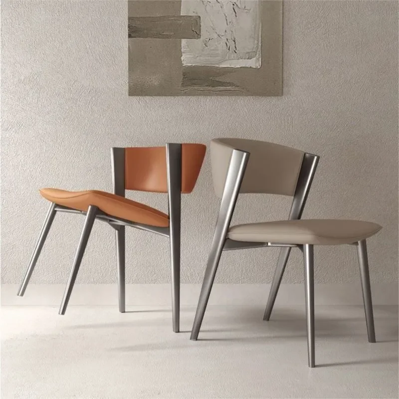 Italian Minimalist Light Luxury Cream Wind Dining Chair Modern Simple Household Designer Model Wabi Sabi Style Chair