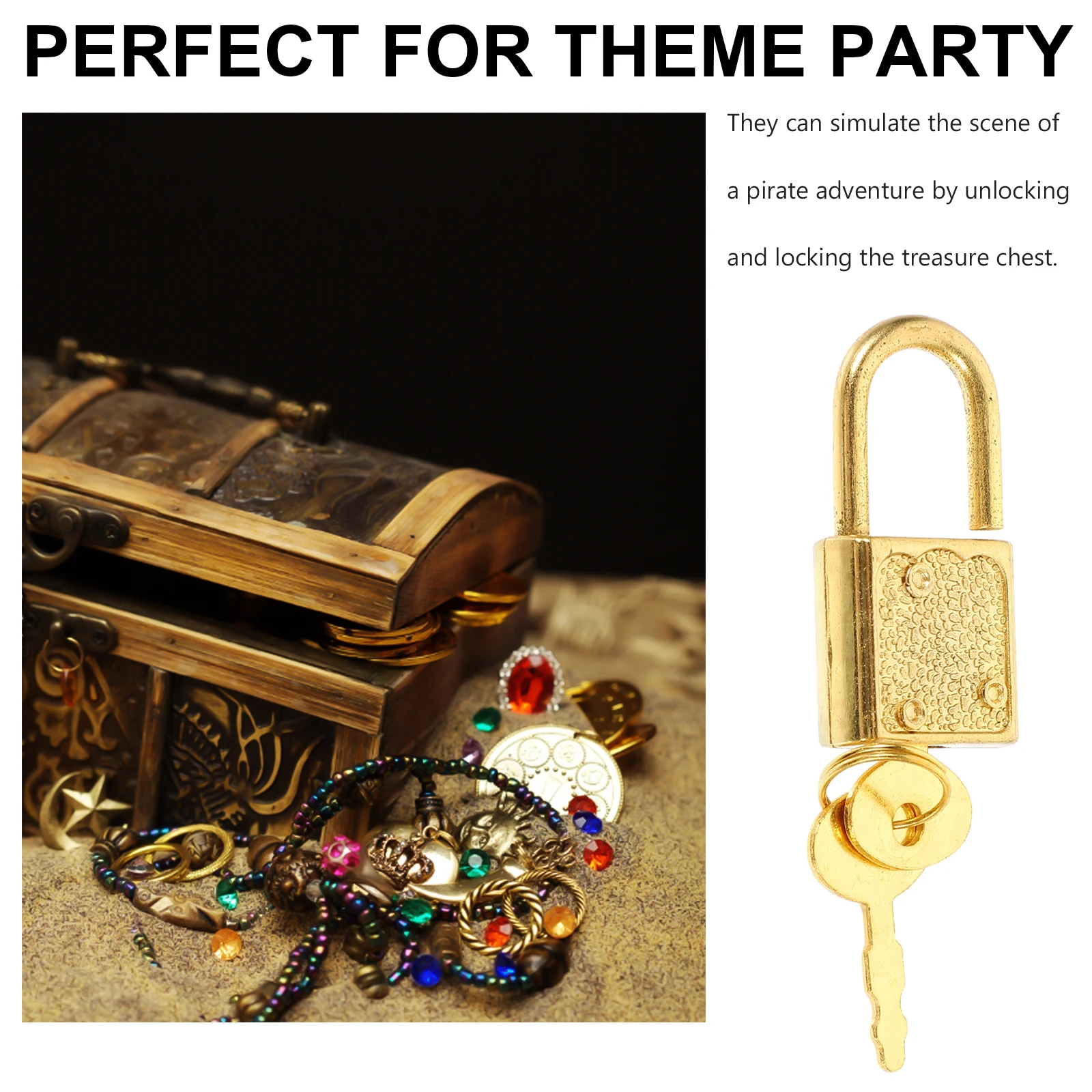 

5Pcs Unique Mini Locks With Key For Treasure Chests Vintage Style Perfect For Collectibles