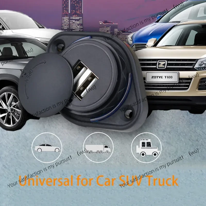12/24V Car Bus Boats Vehicle LED Indicator Dual 2 Ports USB Charger Socket DC 5V 3.1A Universal Waterproof Charger Power Adapter