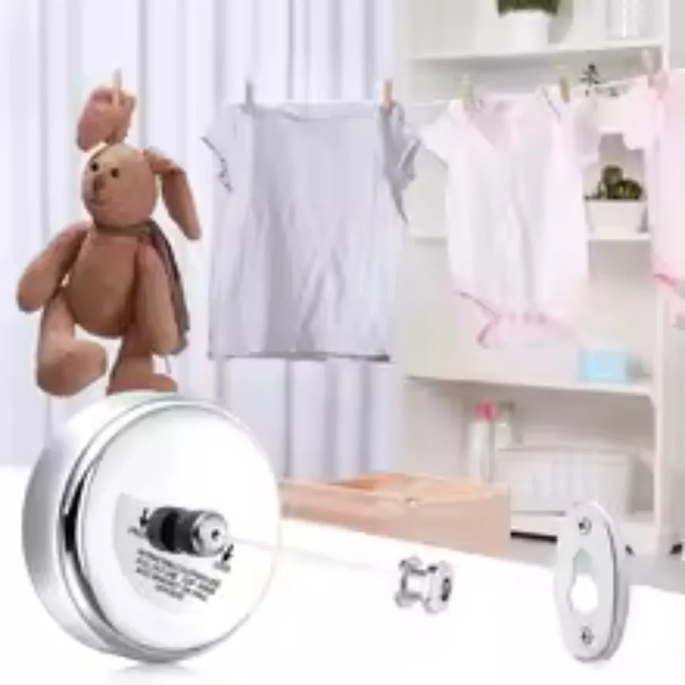 Einziehbares Wäschetrocknetil aus Edelstahl 304, robuster, unsichtbarer Wäschedraht für Ba, praktischer Wäscheständer für den Haushalt