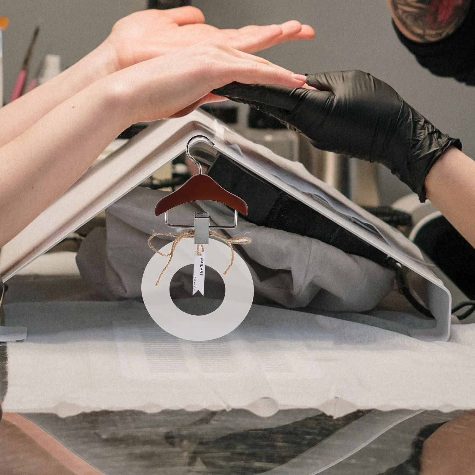 แผ่นโชว์สีเล็บทรงกลม 1 ชุด น้ำหนักเบา สำหรับทำเล็บ ติดตั้งง่าย ใช้สำหรับโชว์เล็บปลอม อุปกรณ์สำหรับร้านทำเล็บ